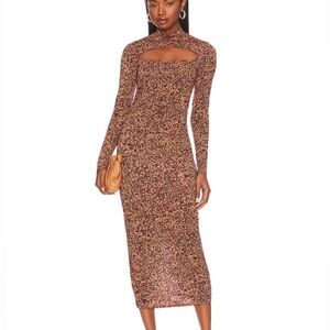 ASTR the Label Leighton Midi Dress Medium NWOT